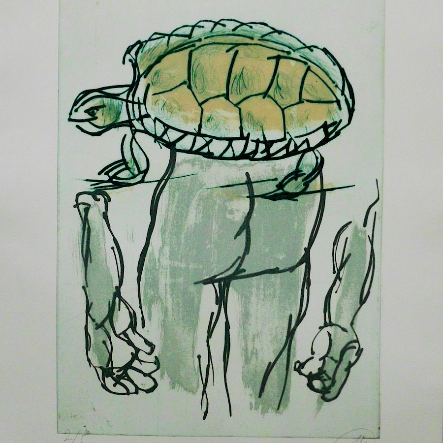 Korff Stiftung - Markus Lüpertz - Graphics - o.T. (with turtle)