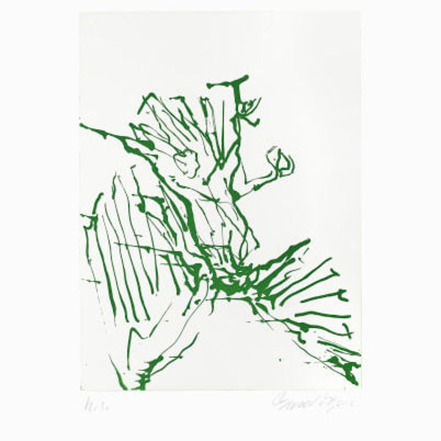 Korff Stiftung - Georg Baselitz - Graphics - Adler (green)