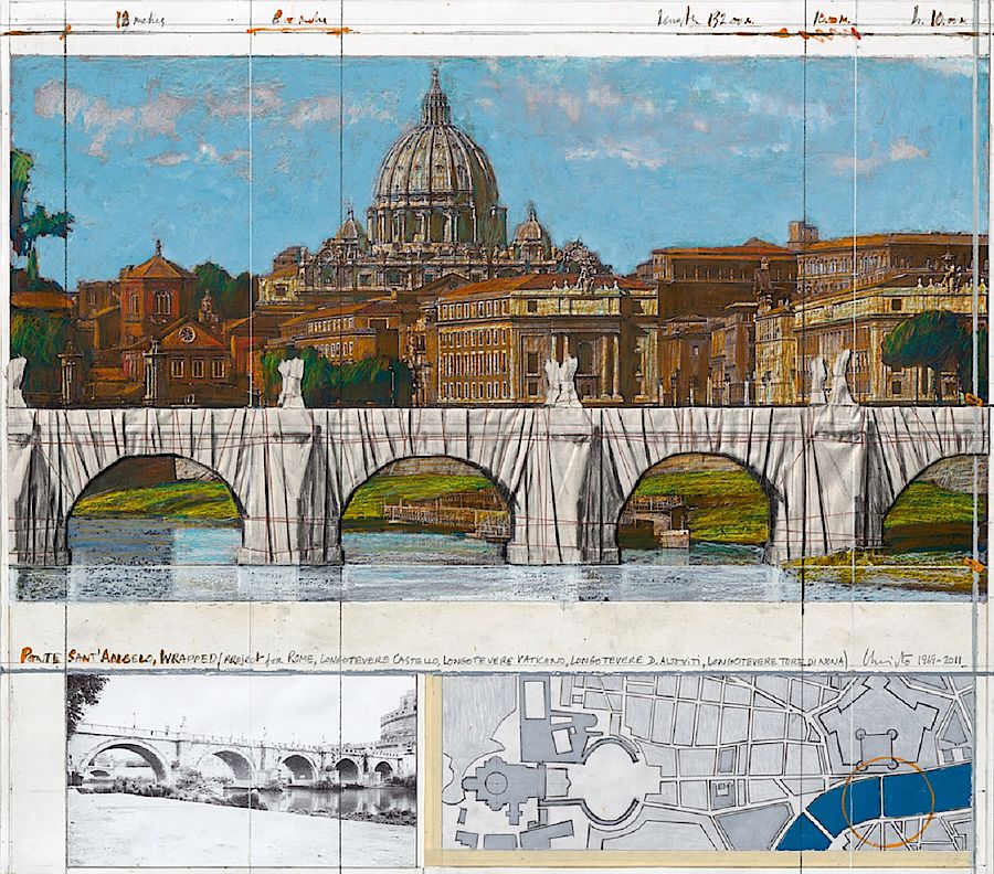 Korff Stiftung - Christo - Graphics - Ponte San Angelo, Wrapped, Project for Rome, 1969-2011