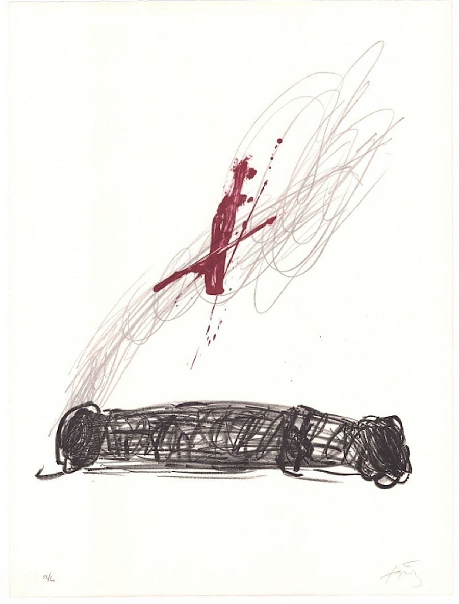 Korff Stiftung - Antoni Tapies - Graphics - Rouge sur crayon
