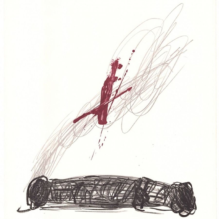 Korff Stiftung - Antoni Tapies - Graphics - Rouge sur crayon