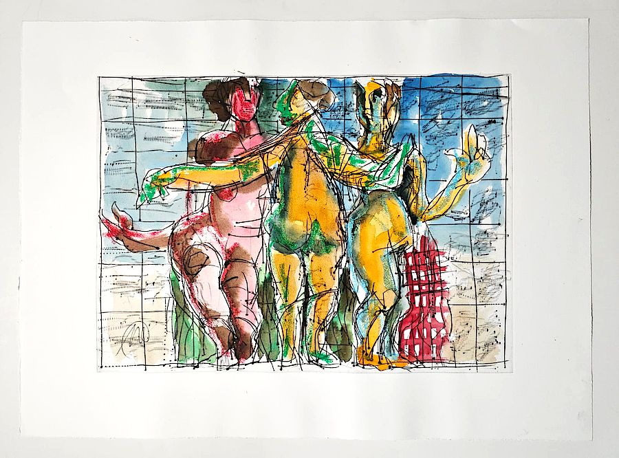 Korff Stiftung - Markus Lüpertz - Unikate - o.T. (Drei Grazien) 3