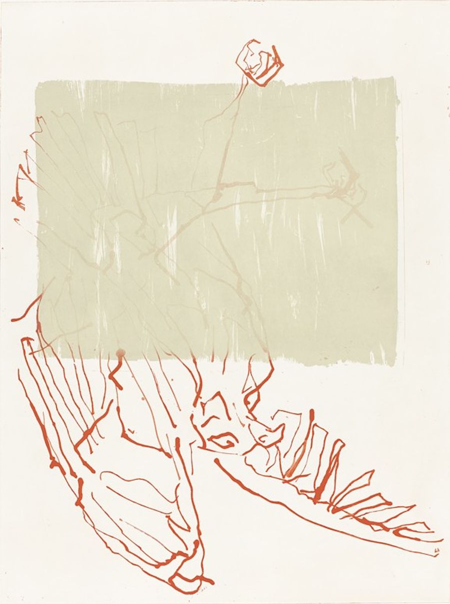 Korff Stiftung - Georg Baselitz - Grafiken - Fliegt immer noch (rot) Korff Stiftung - Georg Baselitz - Grafiken - Fliegt immer noch (rot)