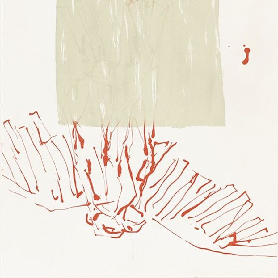 Korff Stiftung - Georg Baselitz - Grafiken - Er fliegt (rot)