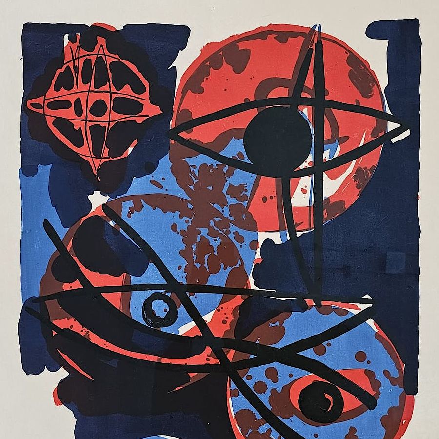 Korff Stiftung - Ernst Wilhelm Nay - Grafiken - Rot aus Blau