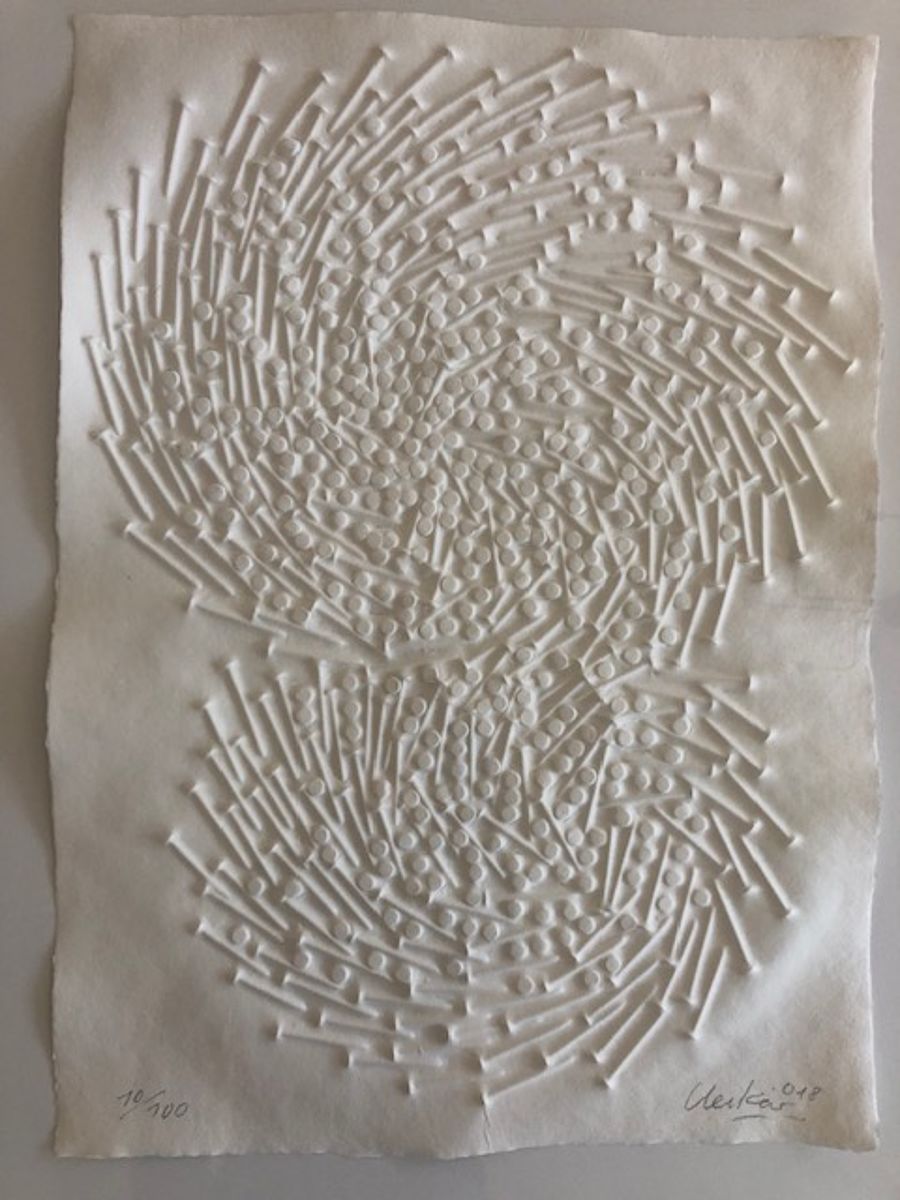 Korff Stiftung - Günther Uecker - Editionen - Prägedrucke - o.T. (Doppelspirale)