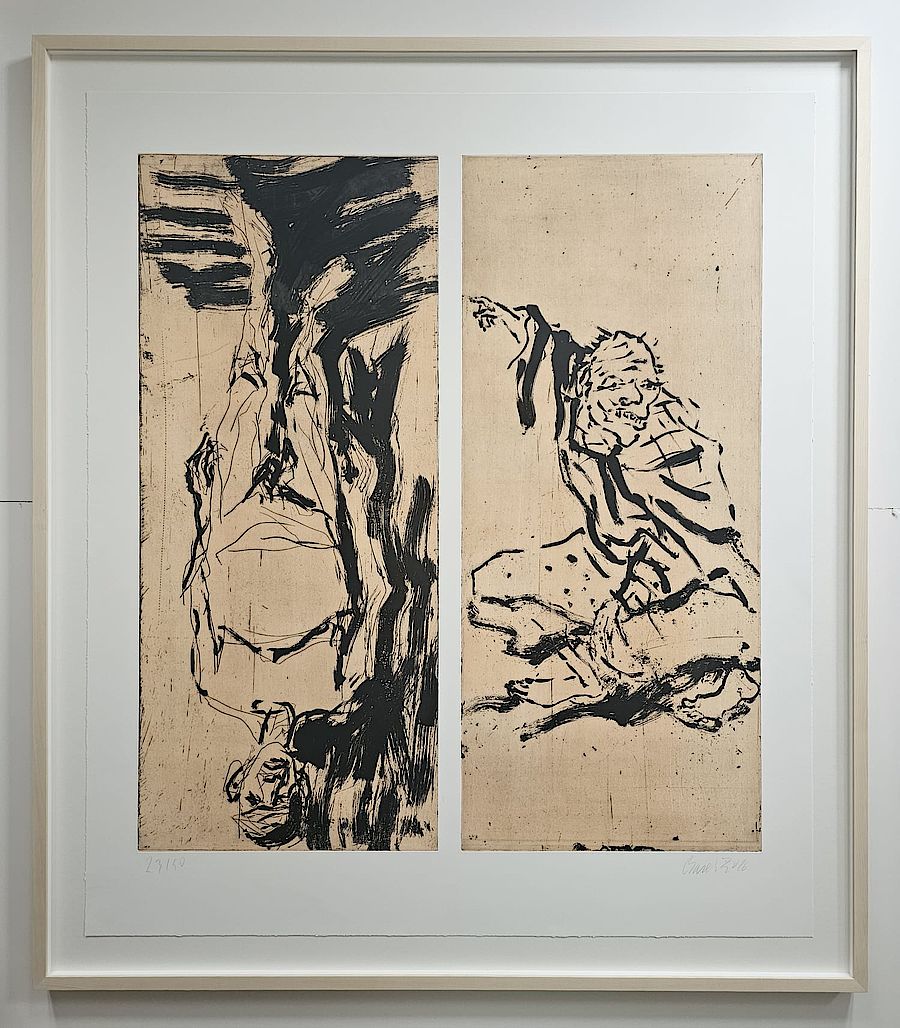 Korff Stiftung - Georg Baselitz - Grafiken - Abgang mit Hokusai