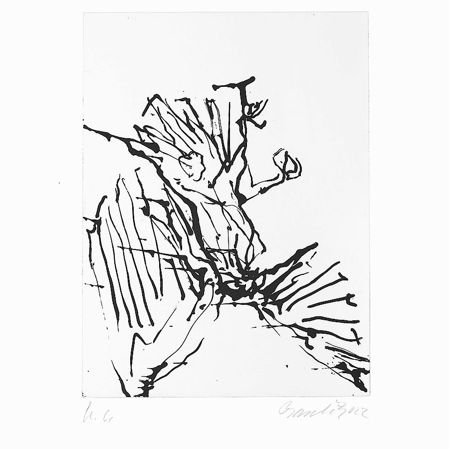 Korff Stiftung - Georg Baselitz - Graphics - Adler (black)