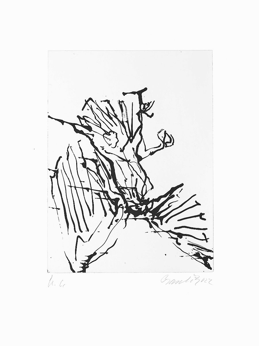 Korff Stiftung - Georg Baselitz - Grafiken - Adler (schwarz)