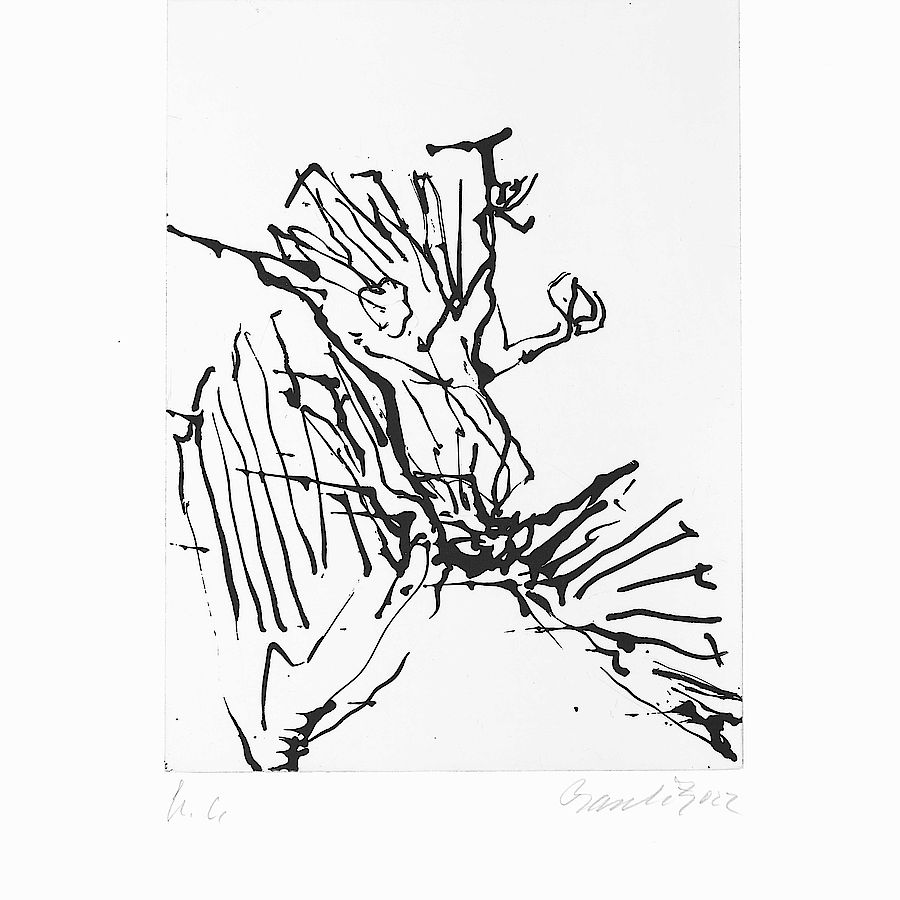 Korff Stiftung - Georg Baselitz - Grafiken - Adler (schwarz)