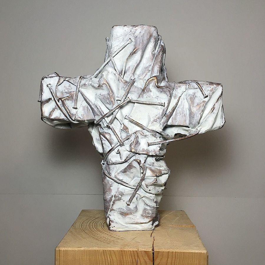 Korff Stiftung - Günther Uecker - Sculptures - Nagelkreuz (white)