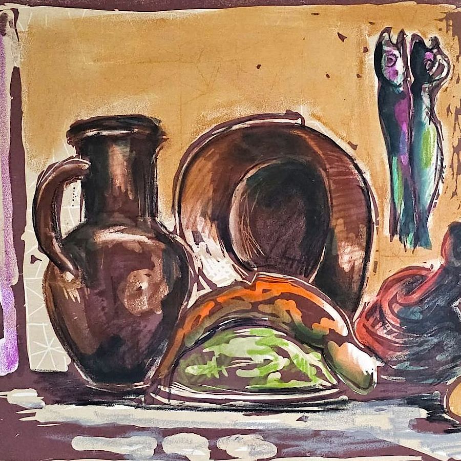 Korff Stiftung - Markus Lüpertz - Unique Works - o.T. (Stillleben) 2