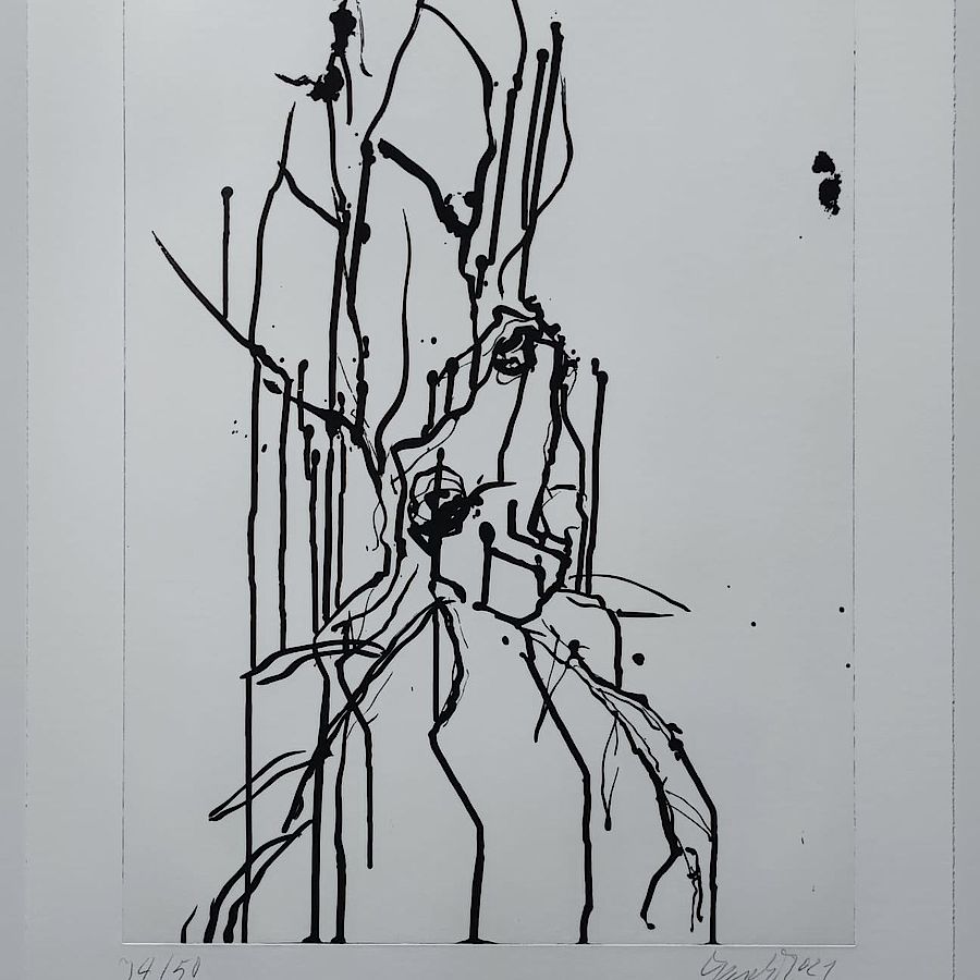 Korff Stiftung - Georg Baselitz - Grafiken - Hirsch II schwarz