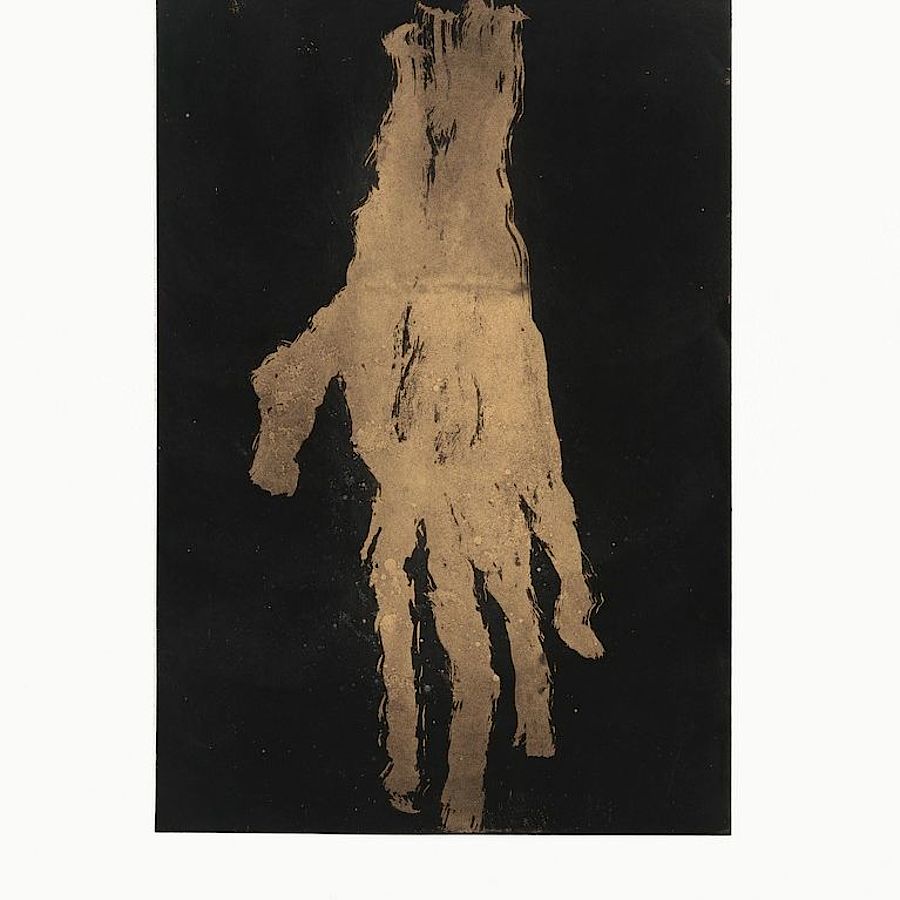 Korff Stiftung - Georg Baselitz - Grafiken - Mano VI (gold)