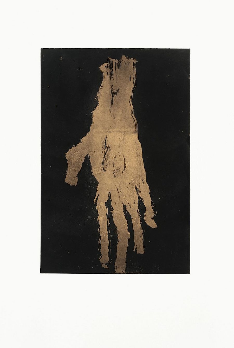 Korff Stiftung - Georg Baselitz - Grafiken - Mano VI (gold)