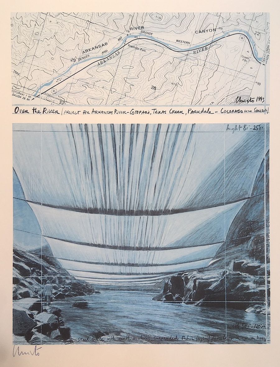 Korff Stiftung - Christo - Grafiken - Over the River I, under