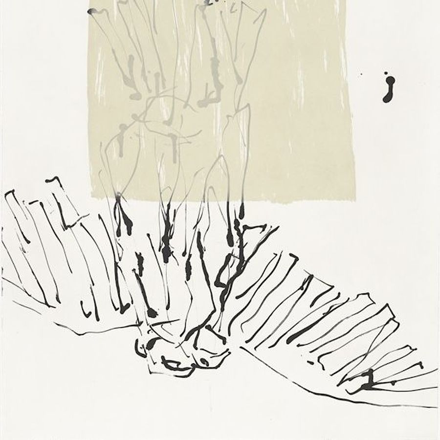 Korff Stiftung - Georg Baselitz - Grafiken - Er fliegt (schwarz)