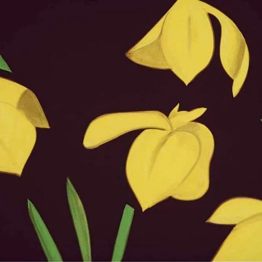 Korff Stiftung - Alex Katz - Grafiken - Yellow Flags on Brown