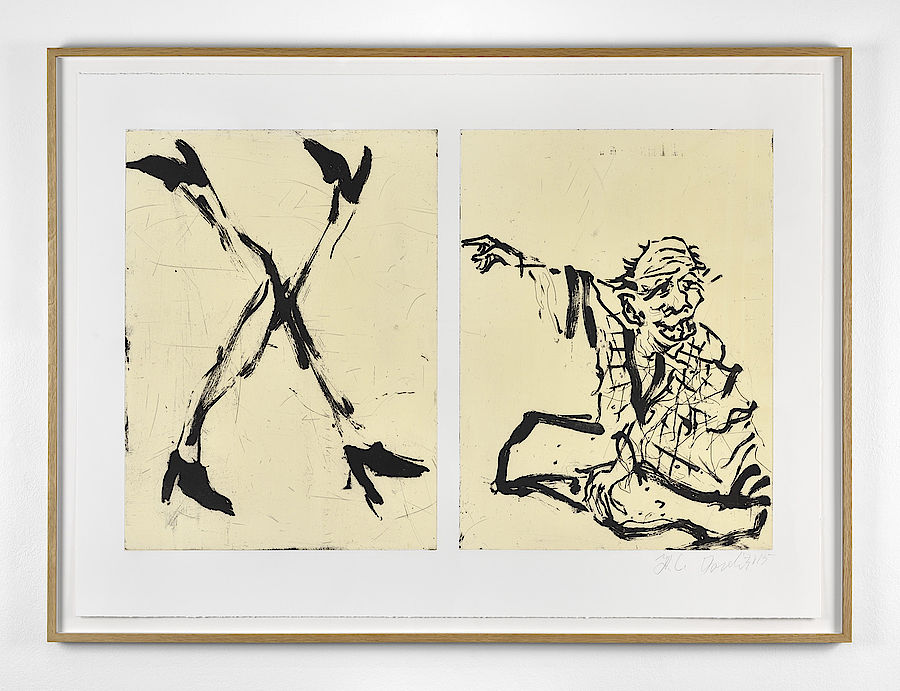 Korff Stiftung - Georg Baselitz - Grafiken - Besuch von Hokusai IV