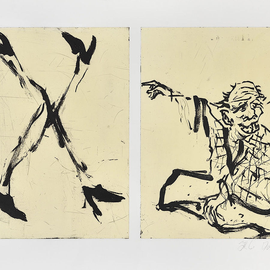 Korff Stiftung - Georg Baselitz - Grafiken - Besuch von Hokusai IV