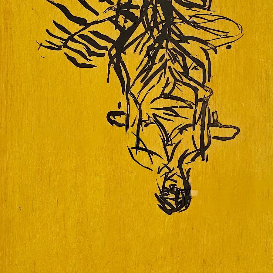 Korff Stiftung - Georg Baselitz - Grafiken - Weiblicher Akt (Remix)
