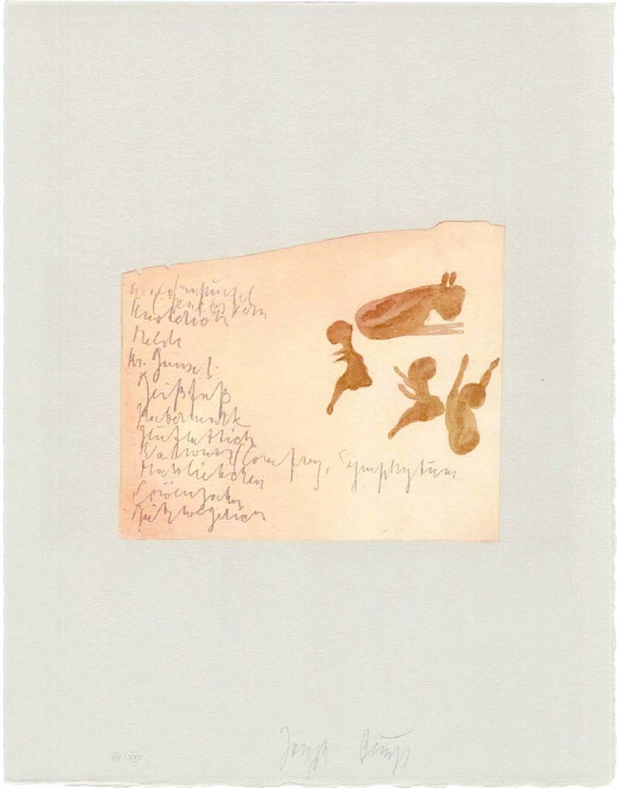 Korff Stiftung - Joseph Beuys - Graphics - Kalb mit Kindern